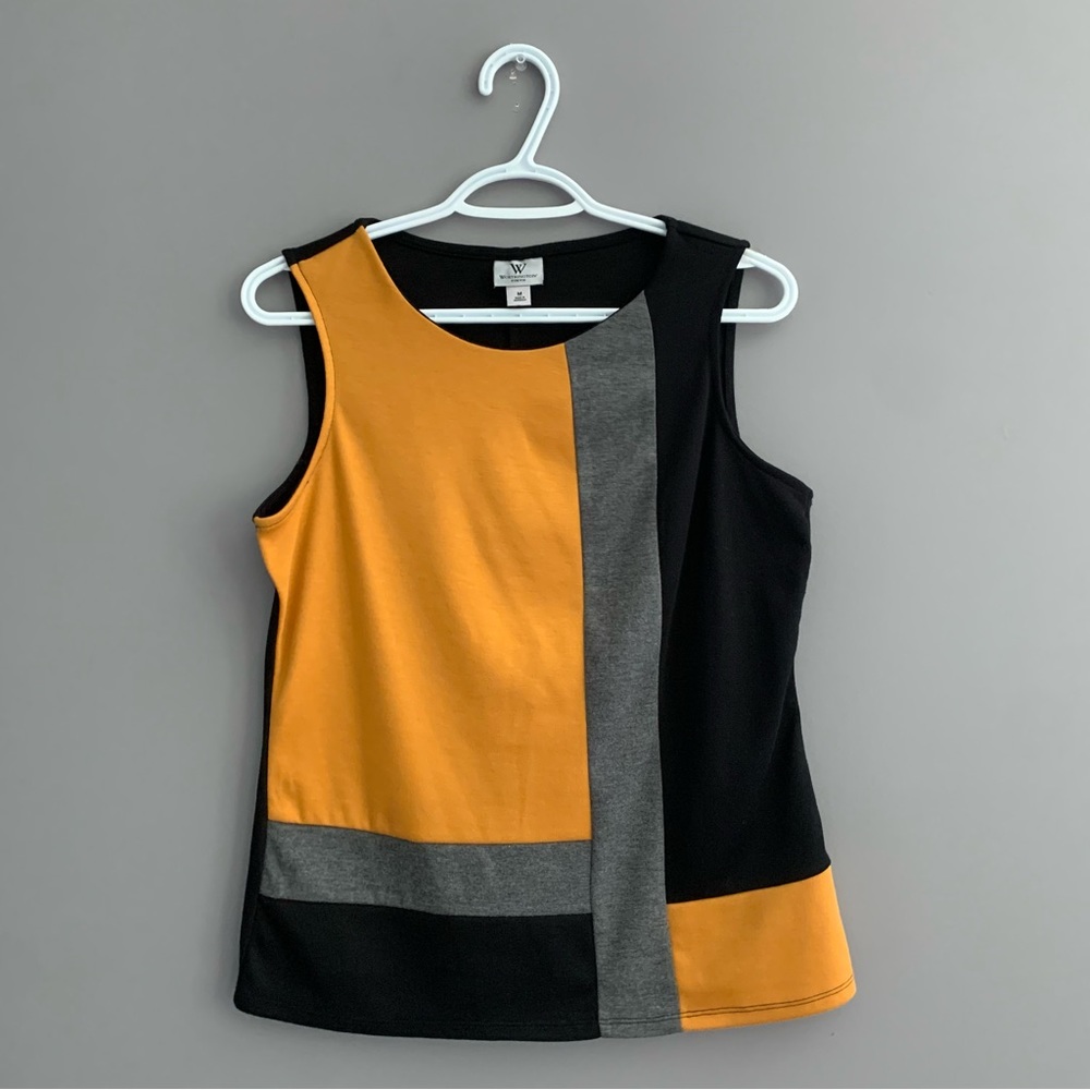 Worthington Medium Orange and Black Stretchy Top